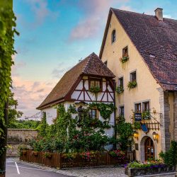 Burghotel in der Abendstimmung