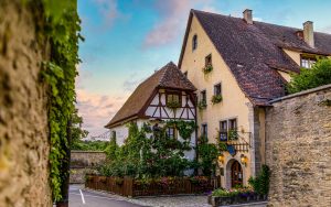 Burghotel in der Abendstimmung